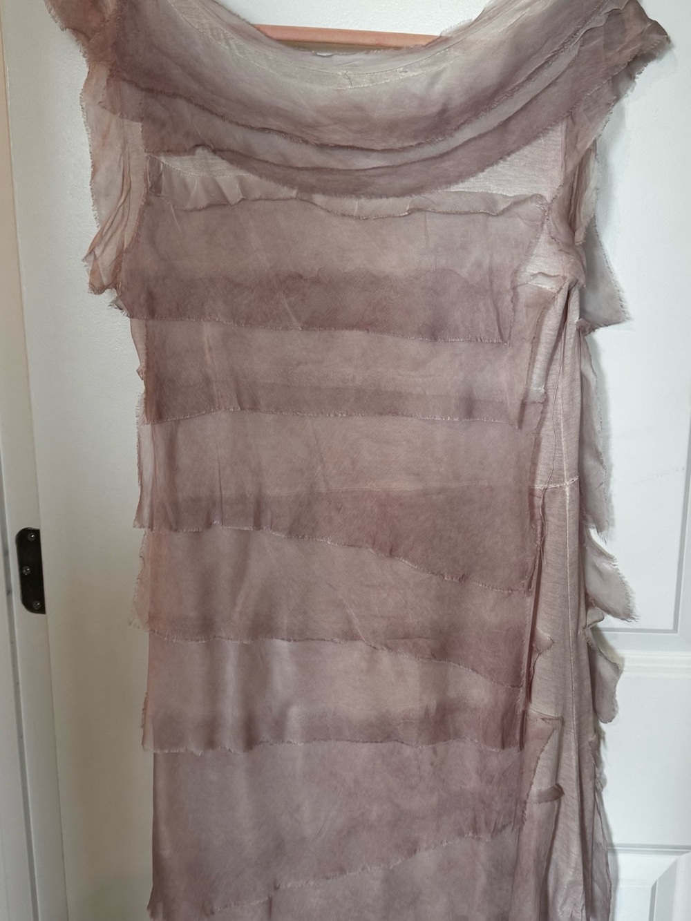 Tiered Sheer Mauve Women's Dress